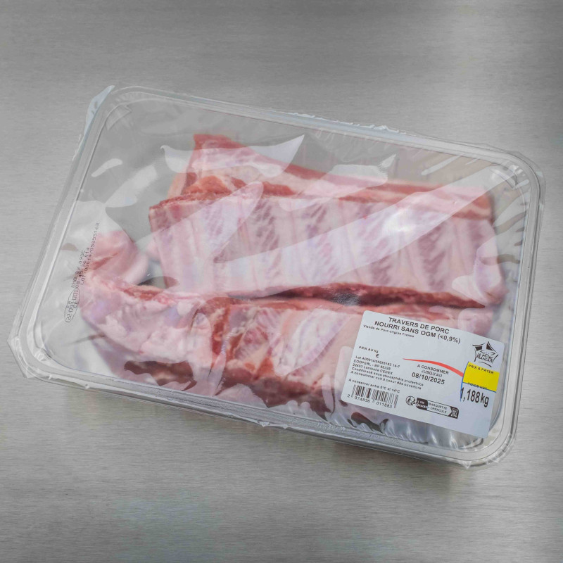 Travers de porc 1kg300 (2 pi&egrave;ces de 650 g env.) | Calidel Pro