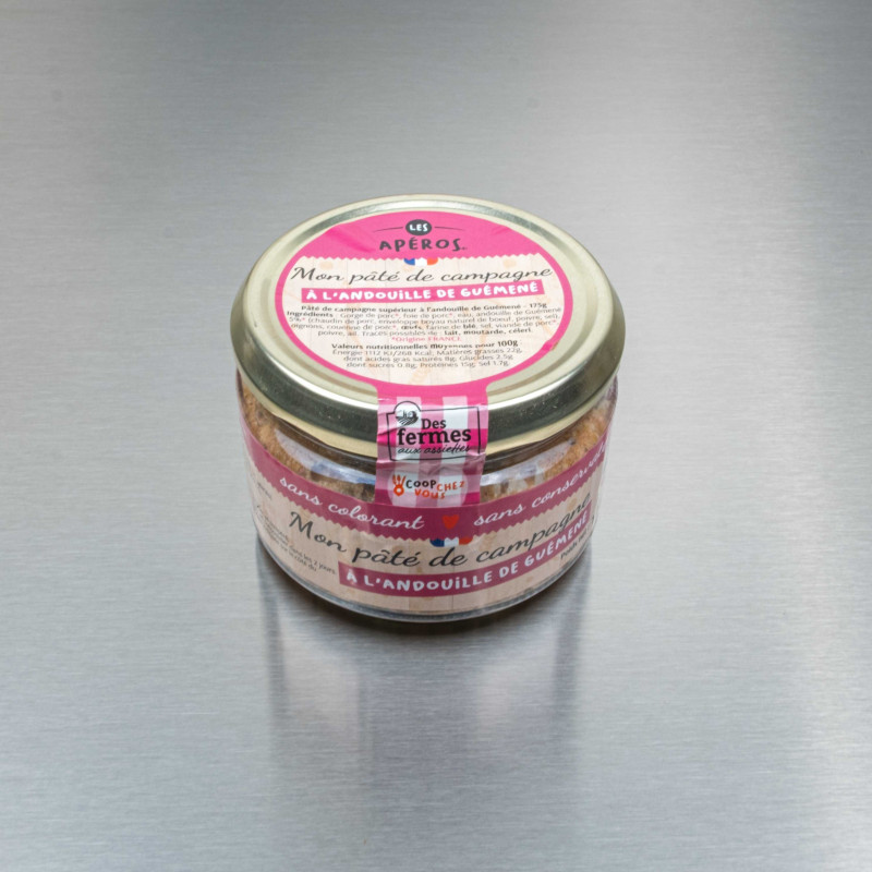 P&acirc;t&eacute; de campagne &agrave; l'andouille de Gu&eacute;men&eacute; 175 g | Calidel Pro