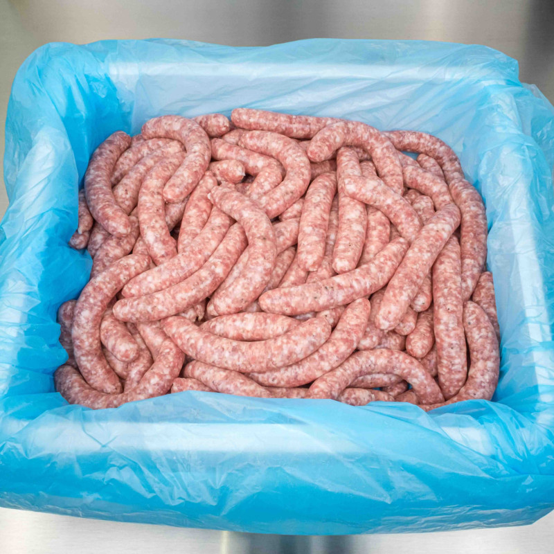 Chipolatas aux herbes 5 kg (env. 83 pi&egrave;ces de 55-60 g) | Calidel Pro