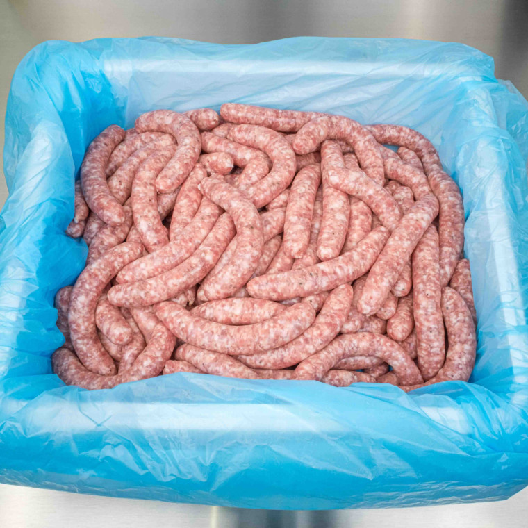 Chipolatas aux herbes 5 kg (env. 83 pi&egrave;ces de 55-60 g) | Calidel Pro