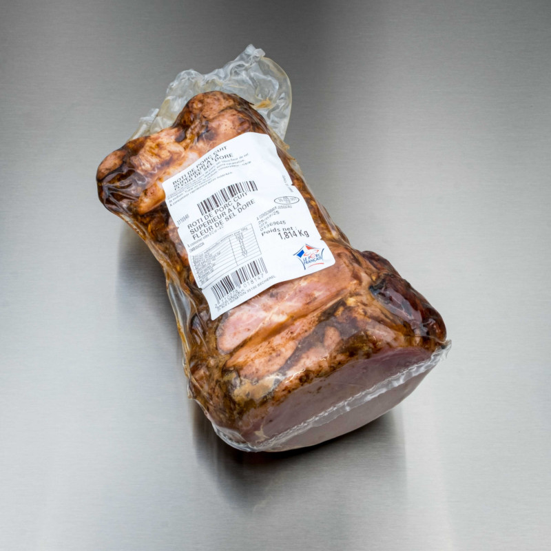 Rôti de porc cuit supérieur doré à la fleur de sel 1kg900 env. | Calidel Pro Rôti de porc cuit supérieur doré à la fleur de sel 1kg900 env. | Calidel Pro