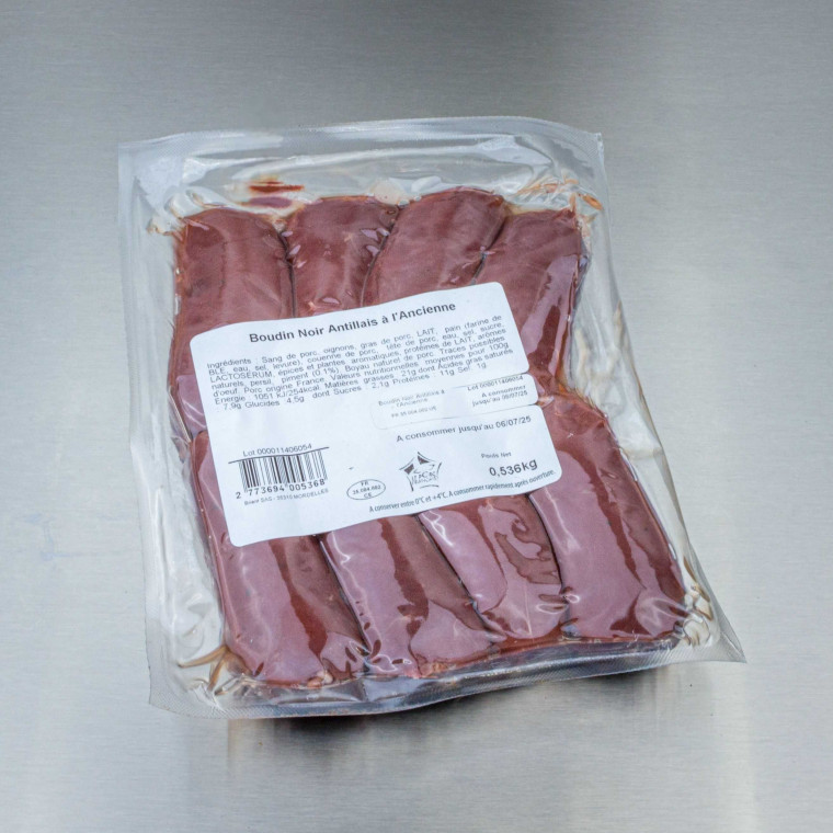 Boudin noir antillais &agrave; l'ancienne 500 g env. (8 boudins de 60 g) | Calidel Pro