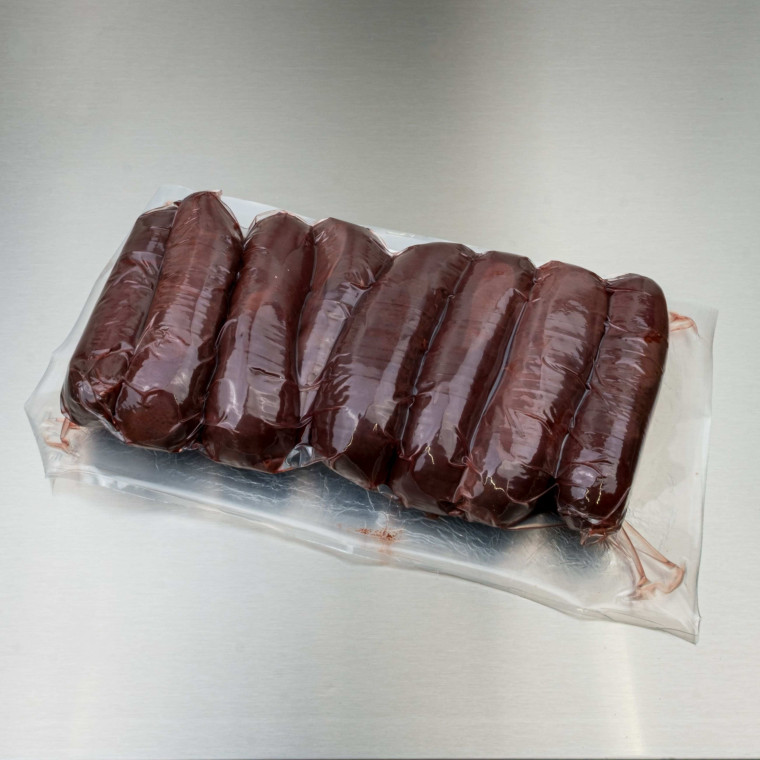 Boudin noir aux oignons recette &agrave; l'ancienne 1 kg (8 boudins de 125 g) | Calidel Pro