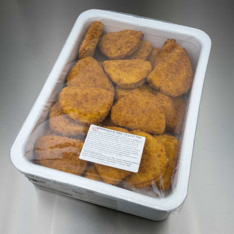 Cordon bleu de dinde 4 kg (env. 32 pi&egrave;ces) | Calidel Pro