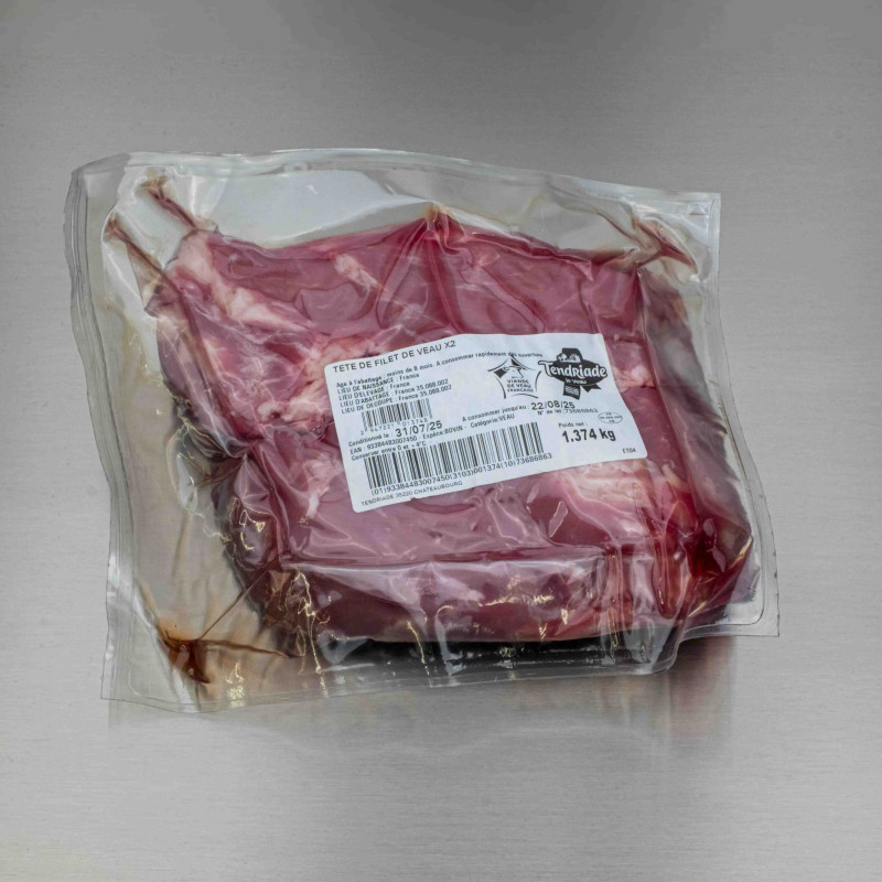T&ecirc;te de filet de veau 1kg400 env. (2 t&ecirc;tes) | Calidel Pro