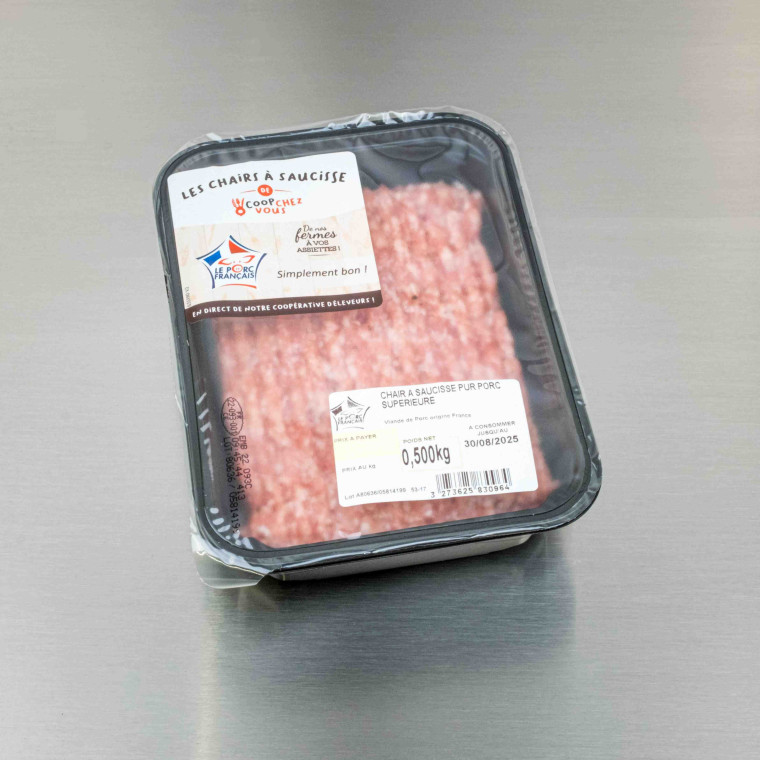 Chair &agrave; saucisse pur porc 500 g | Calidel Pro