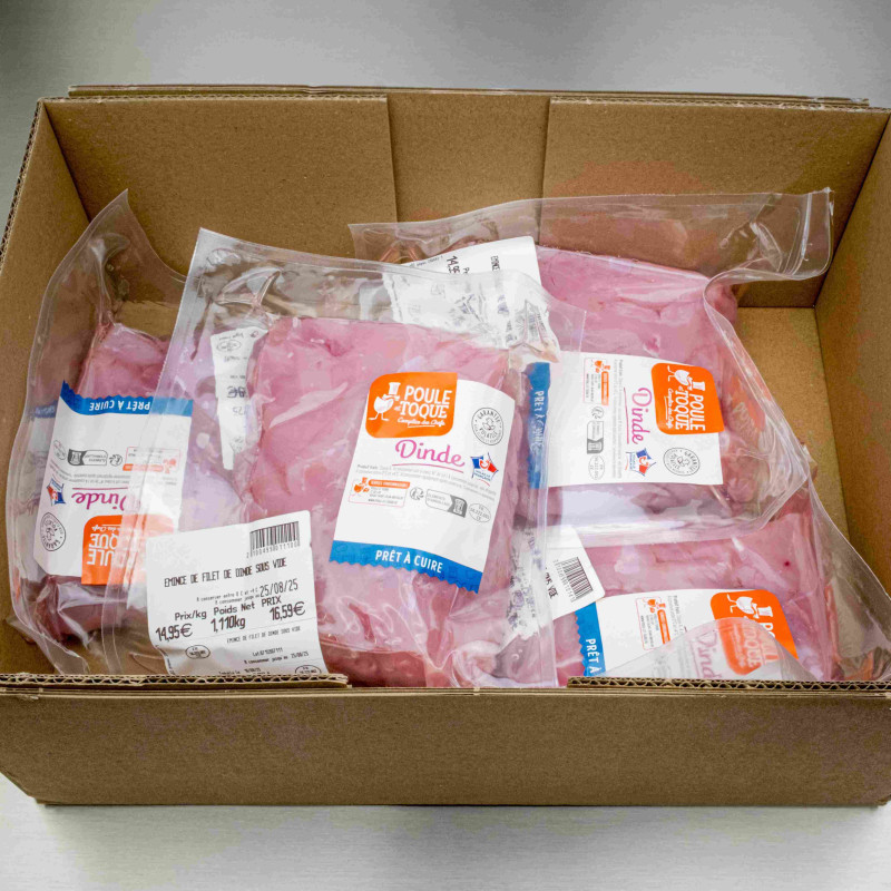 &Eacute;minc&eacute; de filet de dinde nature 1 kg env. | Calidel Pro