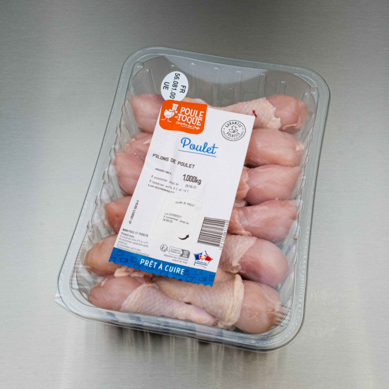 Pilon de poulet blanc 1 kg (env. 10 pilons) | Calidel Pro