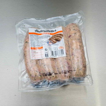 Andouillette pur porc nature 500 g (4 andouillettes de 125 g)