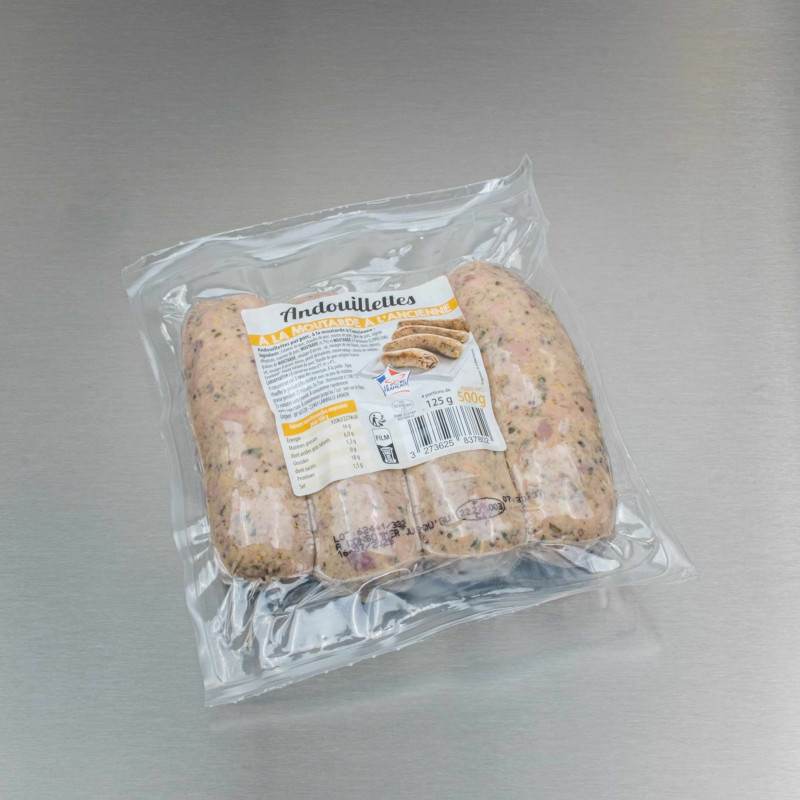 Andouillette pur porc &agrave; la moutarde 500 g (4 andouillettes de 125 g) | Calidel Pro