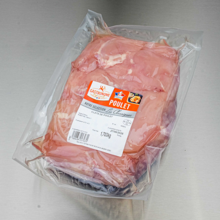 Filet de poulet blanc 1kg800 env. (10 filets de 160-180 g) | Calidel Pro