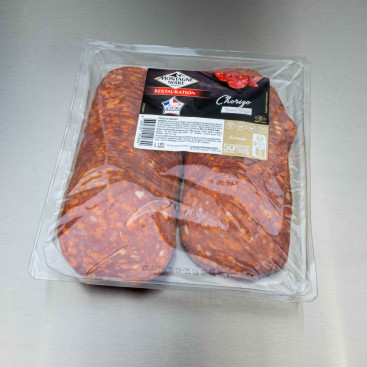 Chorizo sp&eacute;cial pizza tranch&eacute; 500 g (50 tranches de 10 g)