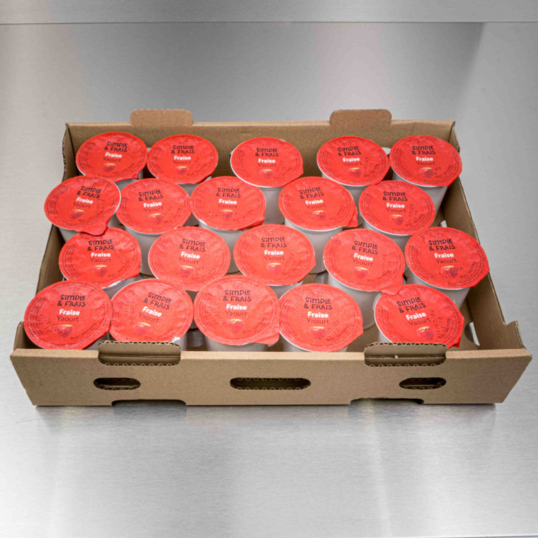 Yaourt du march&eacute; fraise 125 g | Calidel Pro