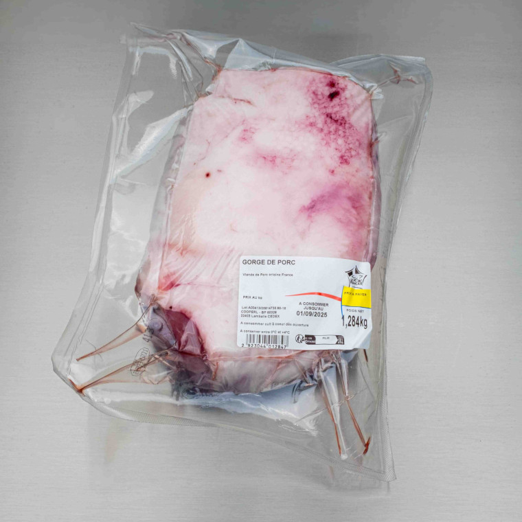 Gorge de porc sans couenne 1kg300 env. | Calidel Pro