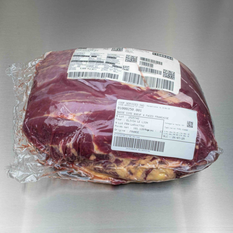 Basse c&ocirc;te de boeuf sans os 4 faces 6kg600 env. | Calidel Pro