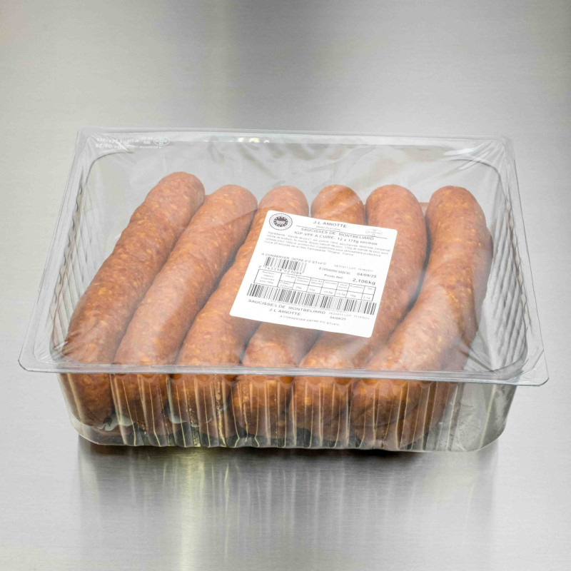 Saucisse de Montbéliard (12 pièces de 175 g) | Calidel Pro Saucisse de Montbéliard (12 pièces de 175 g) | Calidel Pro