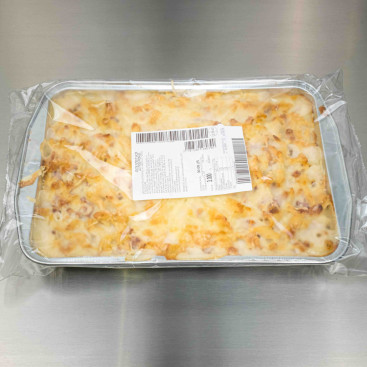 Gratin de pâtes, bacon et 3 fromages 3 kg env.