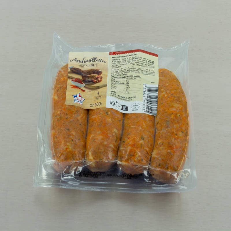 Andouillette pur porc aux piments 500 g (4 andouillettes de 125 g) | Calidel Pro Andouillette pur porc aux piments 500 g (4 andouillettes de 125 g) | Calidel Pro