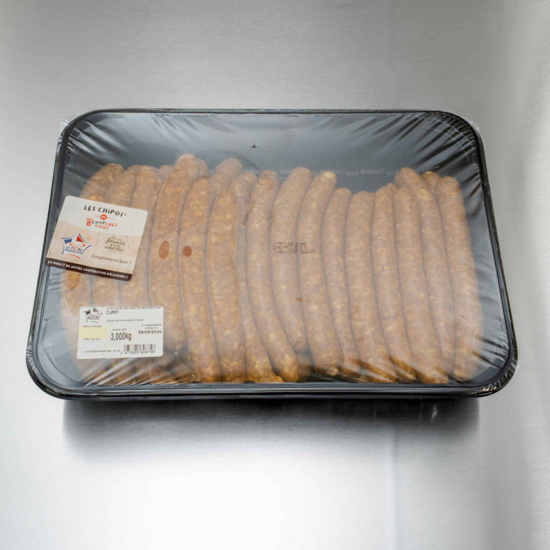 Chipolatas au curry 3 kg | Calidel Pro Chipolatas au curry 3 kg | Calidel Pro