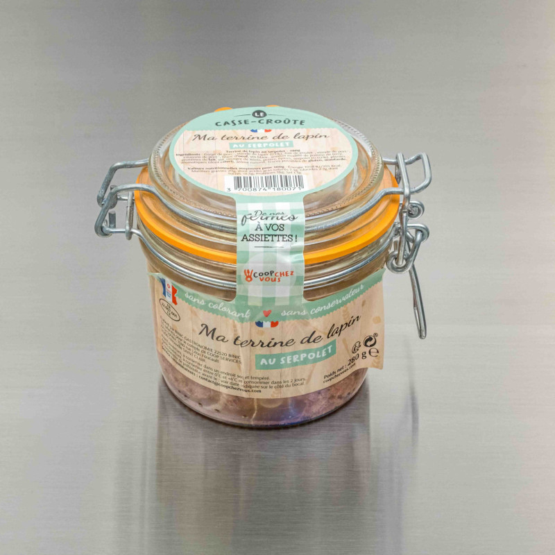 Terrine de lapin au serpolet 280 g - vue principale du produit Terrine de lapin au serpolet 280 g - vue principale du produit