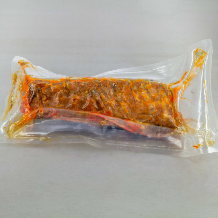 Ribs de porc marin&eacute; cuit saveur barbecue 500 g env. - vue principale du produit