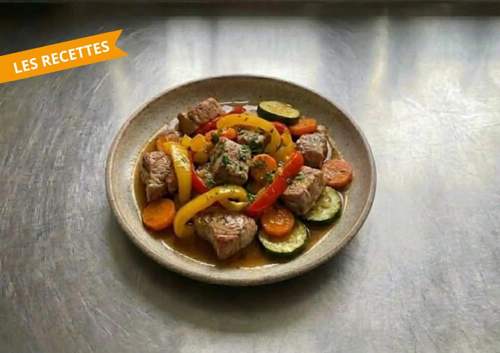 Saut&eacute; de porc aux l&eacute;gumes