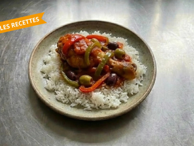 Pilons de poulet fa&ccedil;on m&eacute;diterran&eacute;enne, riz
